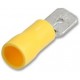 Insulated Yellow 48 Amp 6.3 mm Push On Male Blade Crimp Terminal 